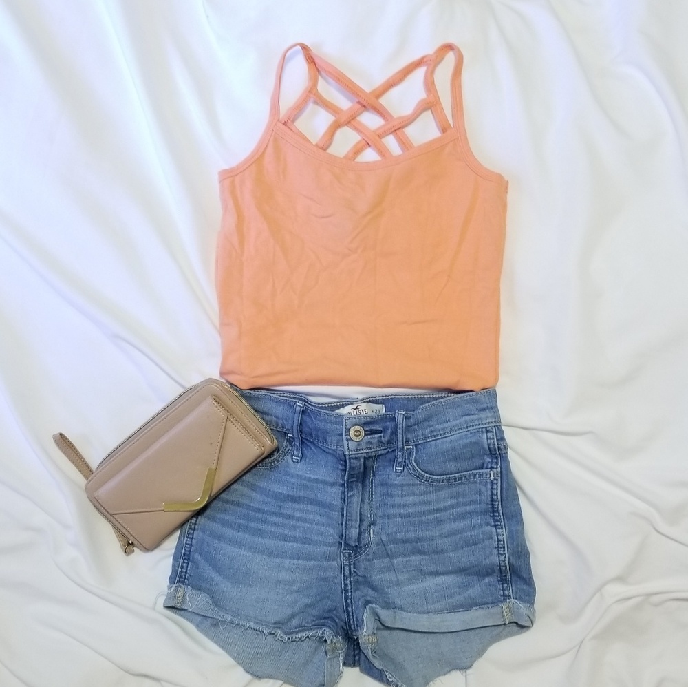 Cross back tank top